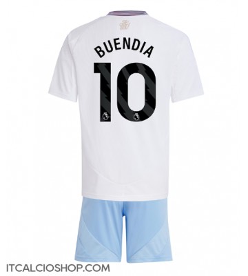 Aston Villa Emiliano Buendia #10 Seconda Maglia Bambino 2024-25 Manica Corta (+ Pantaloni corti)